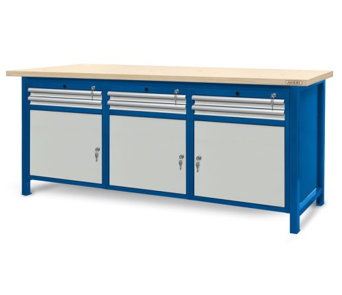 JOTKEL 22116 Stół warsztatowy z szufladami i drzwiczkami - wersja HSS04 2100 x 740 x 900 mm