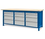 JOTKEL 22119 Stół warsztatowy z szufladami - wersja HSS04 2100 x 740 x 900 mm