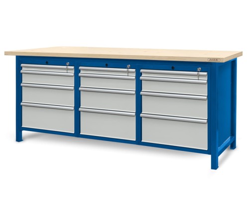 JOTKEL 22119 Stół warsztatowy z szufladami - wersja HSS04 2100 x 740 x 900 mm