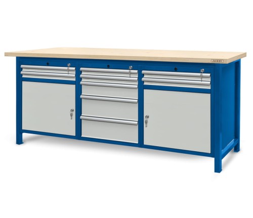 JOTKEL 22121 Stół warsztatowy z szufladami i drzwiczkami - wersja HSS04 2100 x 740 x 900 mm