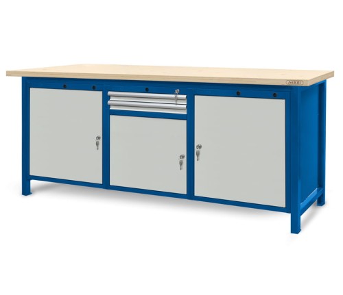 JOTKEL 22123 Stół warsztatowy z szufladami i drzwiczkami - wersja HSS04 2100 x 740 x 900 mm