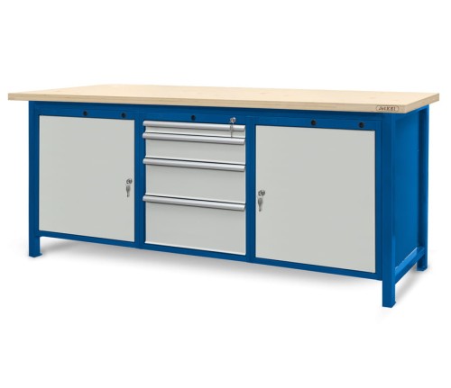 JOTKEL 22125 Stół warsztatowy z szufladami i drzwiczkami - wersja HSS04 2100 x 740 x 900 mm