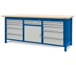 JOTKEL 22126 Stół warsztatowy z szufladami i drzwiczkami - wersja HSS04 2100 x 740 x 900 mm