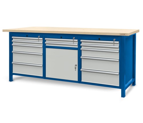 JOTKEL 22126 Stół warsztatowy z szufladami i drzwiczkami - wersja HSS04 2100 x 740 x 900 mm