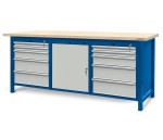 JOTKEL 22127 Stół warsztatowy z szufladami i drzwiczkami - wersja HSS04 2100 x 740 x 900 mm