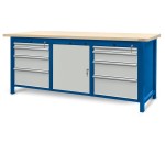 JOTKEL 22130 Stół warsztatowy z szufladami i drzwiczkami - wersja HSS04 2100 x 740 x 900 mm