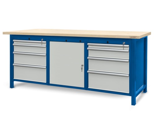 JOTKEL 22130 Stół warsztatowy z szufladami i drzwiczkami - wersja HSS04 2100 x 740 x 900 mm