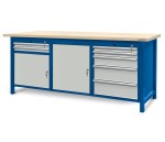 JOTKEL 22132 Stół warsztatowy z szufladami i drzwiczkami - wersja HSS04 2100 x 740 x 900 mm
