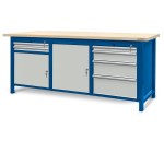 JOTKEL 22133 Stół warsztatowy z szufladami i drzwiczkami - wersja HSS04 2100 x 740 x 900 mm