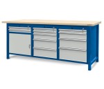 JOTKEL 22134 Stół warsztatowy z szufladami i drzwiczkami - wersja HSS04 2100 x 740 x 900 mm