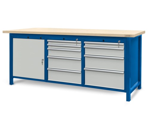 JOTKEL 22135 Stół warsztatowy z szufladami i drzwiczkami - wersja HSS04 2100 x 740 x 900 mm