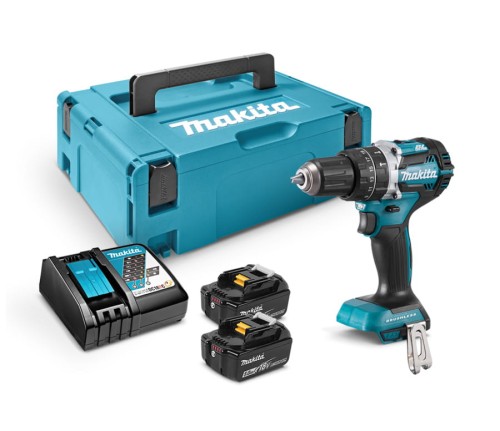 MAKITA DHP484RTJ Wiertarko - wkrętarka udarowa 18V + 2 x bateria 5 Ah + ładowarka + skrzynka MAKPAC