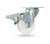 M52BH Koło meblowe tworzywowe w obudowie skrętnej z hamulcem o śr. 50 mm