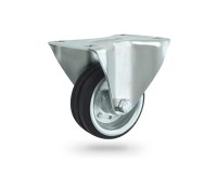4 Koło metalowo-gumowe  w obudowie stałej o śr. 80 mm