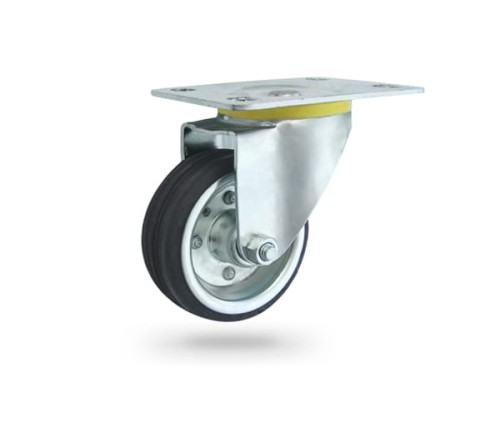 3L Koło metalowo-gumowe  w obudowie skrętnej o śr. 80 mm