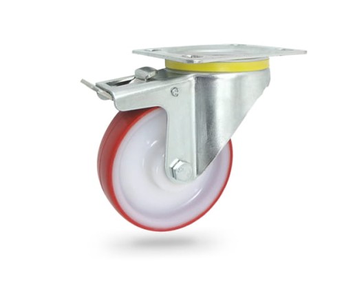 15BCH Koło  poliamidowo-poliuretanowe w obudowie skrętnej z hamulcem o śr. 100 mm