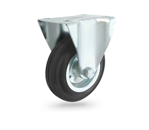 23M Koło metalowo-gumowe  w obudowie stałej o śr. 125 mm
