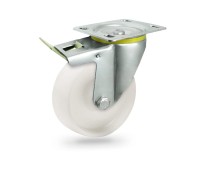 25MBH Koło poliamidowe w obudowie skrętnej z hamulcem o śr. 125 mm