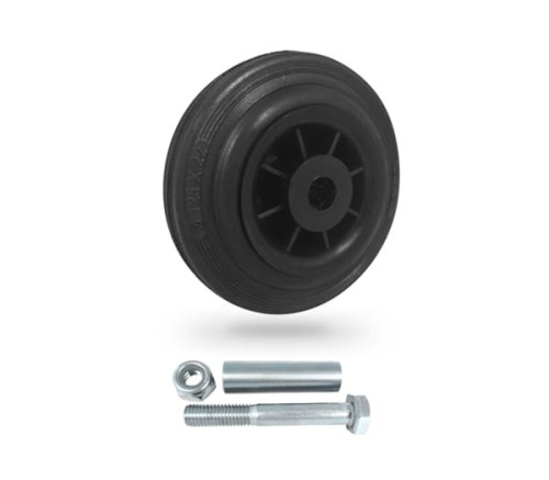 21T Koło tworzywowo-gumowe z zestawem montażowym o śr. 125 mm