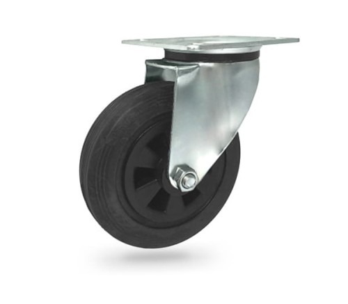 42T Koło tworzywowo-gumowe  w obudowie skrętnej o śr. 160 mm