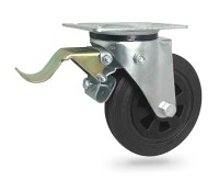 45TH Koło tworzywowo-gumowe  w obudowie skrętnej z hamulcem o śr. 160 mm