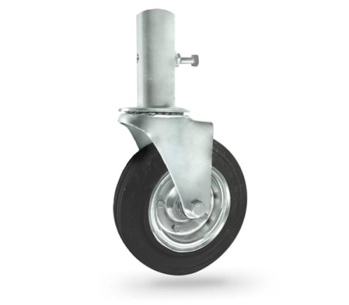 ZR62NW Koło metalowo-gumowe do rusztowań z rurą o śr. 200 mm