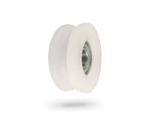 C45/6Ł Rolka tworzywowa poliamidowa profilowana o śr. 45 mm na linkę 6 mm z łożyskiem