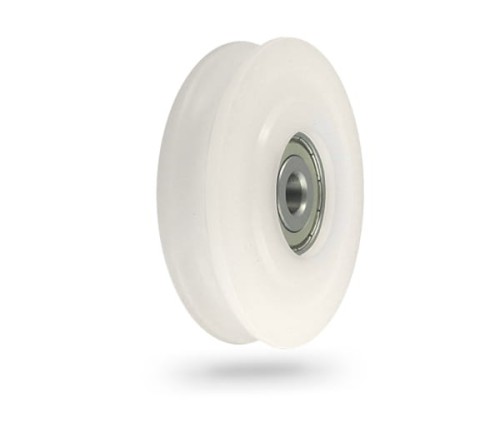 C80/10Ł Rolka tworzywowa poliamidowa profilowana o śr. 80 mm na linkę 10 mm z łożyskiem