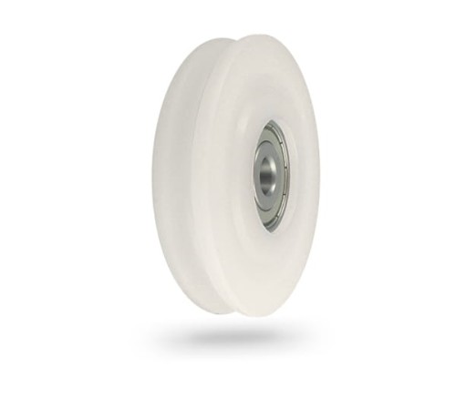C80/6Ł Rolka tworzywowa poliamidowa profilowana o śr. 80 mm na linkę 6 mm z łożyskiem
