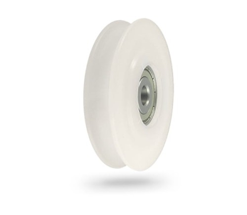 C80/8Ł Rolka tworzywowa poliamidowa profilowana o śr. 80 mm na linkę 8 mm z łożyskiem