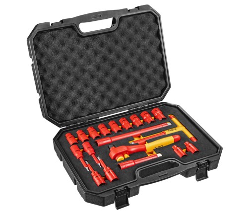 NEO TOOLS 01-306 Klucze nasadowe 1/2" 1000 V zestaw 19 szt.