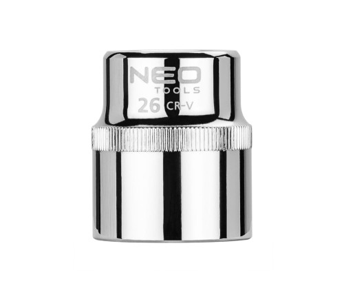 NEO TOOLS 08-026 Nasadka 6-kątna krótka 1/2" 26 mm SUPERLOCK