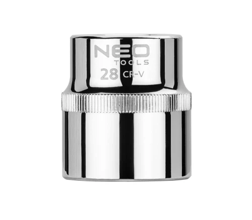 NEO TOOLS 08-028 Nasadka 6-kątna krótka 1/2" 28 mm SUPERLOCK