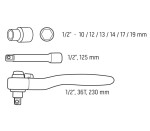 NEO TOOLS 01-307 Klucze nasadowe 1/2" 1000 V zestaw 8 szt.