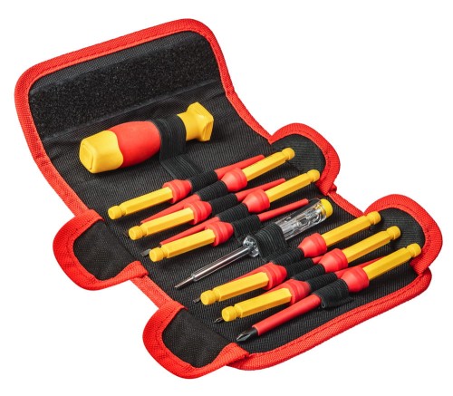 NEO TOOLS 01-308 Końcówki wkrętakowe z uchwytem 1000 V zestaw 12 szt. w etui