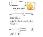 NEO TOOLS 01-308 Końcówki wkrętakowe z uchwytem 1000 V zestaw 12 szt. w etui