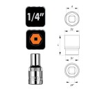 NEO TOOLS 08-449 Nasadka 6-kątna krótka 1/4" 9 mm