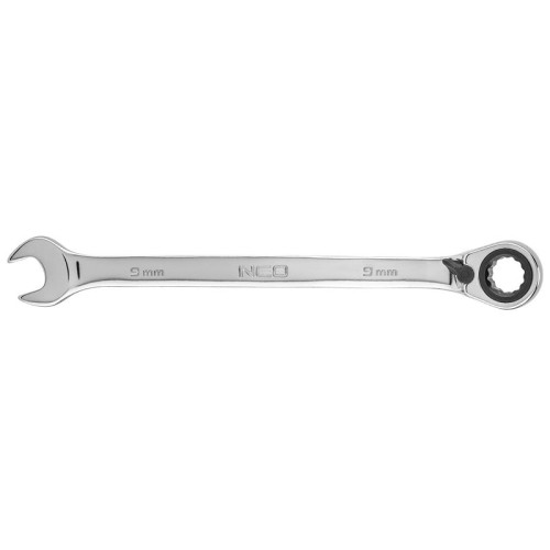 NEO TOOLS 09-321 Klucz płasko-oczkowy z grzechotką i przełącznikiem 9 mm CrV