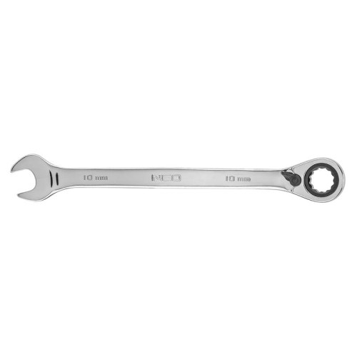 NEO TOOLS 09-322 Klucz płasko-oczkowy z grzechotką i przełącznikiem 10 mm CrV