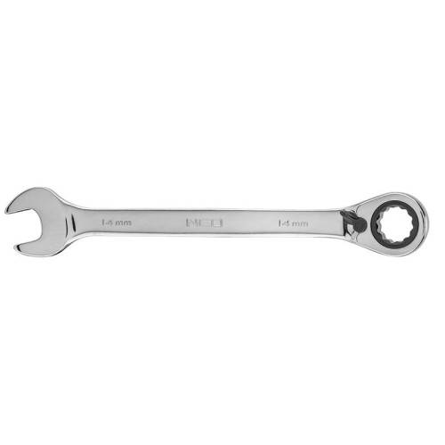 NEO TOOLS 09-326 Klucz płasko-oczkowy z grzechotką i przełącznikiem 14 mm CrV
