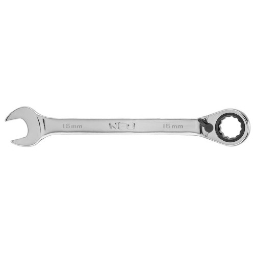 NEO TOOLS 09-328 Klucz płasko-oczkowy z grzechotką i przełącznikiem 16 mm CrV