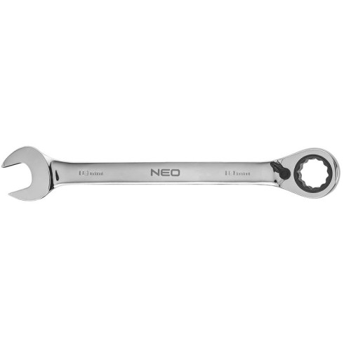 NEO TOOLS 09-330 Klucz płasko-oczkowy z grzechotką i przełącznikiem 18 mm CrV
