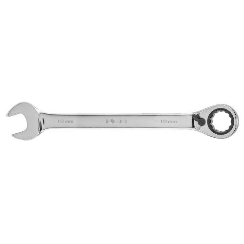 NEO TOOLS 09-331 Klucz płasko-oczkowy z grzechotką i przełącznikiem 19 mm CrV