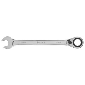 NEO TOOLS 09-333 Klucz płasko-oczkowy z grzechotką i przełącznikiem 21 mm CrV