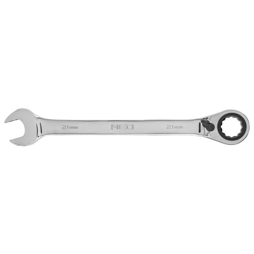 NEO TOOLS 09-333 Klucz płasko-oczkowy z grzechotką i przełącznikiem 21 mm CrV