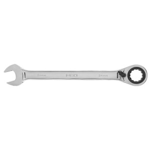 NEO TOOLS 09-336 Klucz płasko-oczkowy z grzechotką i przełącznikiem 24 mm CrV