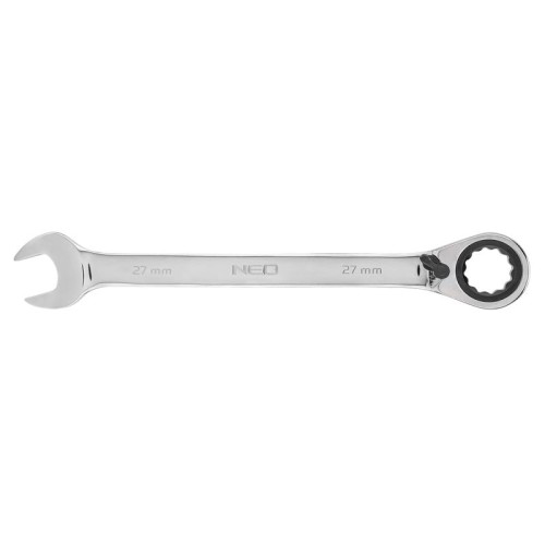 NEO TOOLS 09-339 Klucz płasko-oczkowy z grzechotką i przełącznikiem 27 mm CrV
