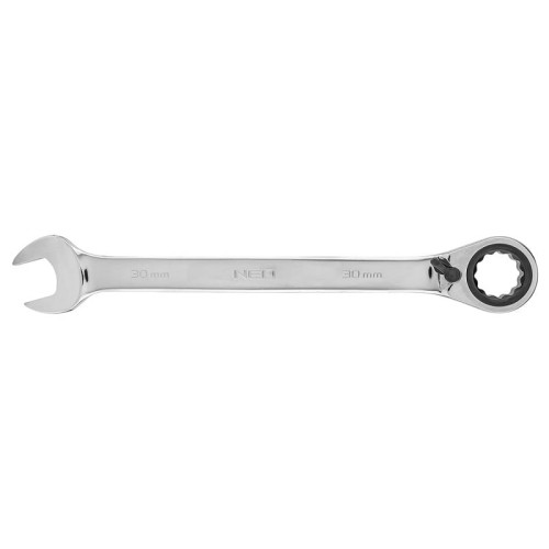 NEO TOOLS 09-341 Klucz płasko-oczkowy z grzechotką i przełącznikiem 30 mm CrV