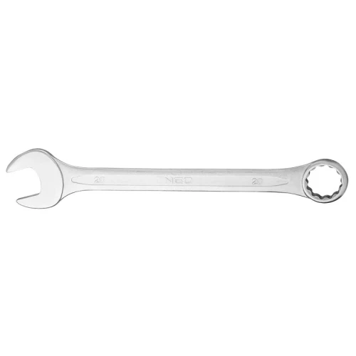 NEO TOOLS 09-720 Klucz płasko-oczkowy z polerowaną główką 20 mm CrV
