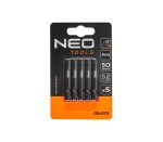 NEO TOOLS 09-575 Końcówki wkrętakowe / bity udarowe PH1 50 mm, stal S2 - 5 szt.